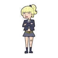 cartoon cool girl N43