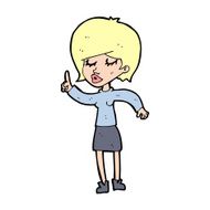 cartoon woman with idea N392