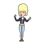cartoon cool girl N44