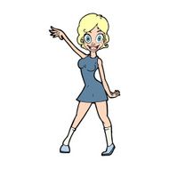 cartoon party girl N15