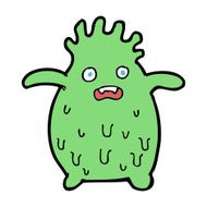 cartoon funny slime monster N29