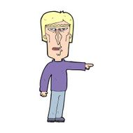 cartoon pointing man N155