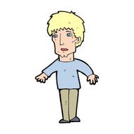 cartoon surprised man N214