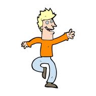 cartoon happy man N727