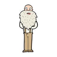 cartoon bearded old man N58