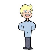 cartoon happy man N730