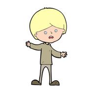cartoon unhappy boy N89