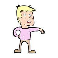 cartoon man making camp gesture N47