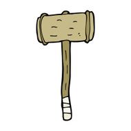Cartoon Wooden Hammer N24