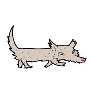 cartoon little wolf N131