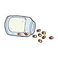 cartoon jar of pills N32