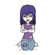 Cartoon Vampire Girl N360
