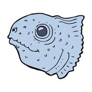 cartoon fish head N21