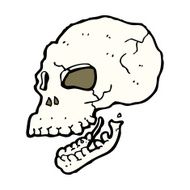 cartoon spooky skull N257