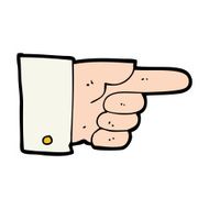 cartoon pointing hand N82