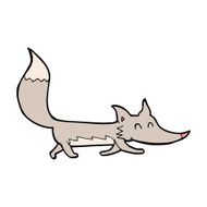 cartoon little wolf N132