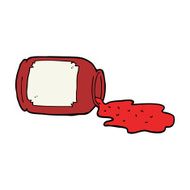 cartoon spilled jam N4