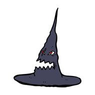 cartoon spooky witches hat N27