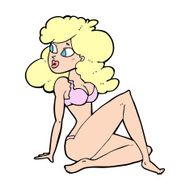 cartoon sexy woman in underwear N26