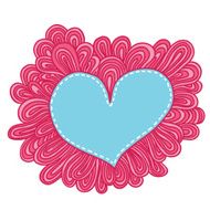 Doodle heart Valentines day vector illustration N8