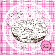 Hand Drawn Donut Vector Illustration