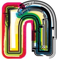 Colorful Grunge LETTER N N2