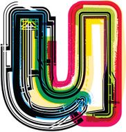 Colorful Grunge LETTER U N2