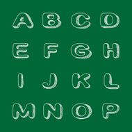 Hand Drawn Alphabet White Part 1 N2