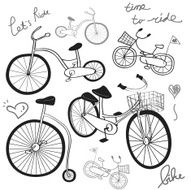 Bicycle Various Doodle