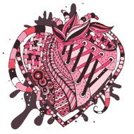 hand drawn abstract heart N2