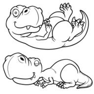 cartoon dinosaur N220