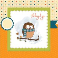 funny male bird with scarf