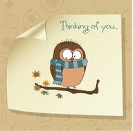 funny male bird with scarf N2