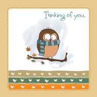 funny male bird with scarf N4
