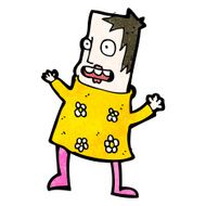 cartoon stressed out woman N34