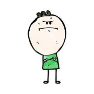 cartoon grumpy doodle man N2