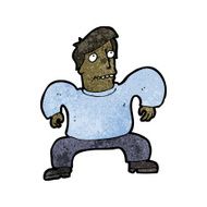 cartoon squatting man N4
