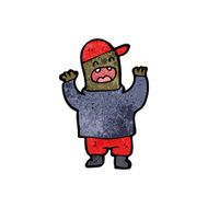 cartoon boy wearing cap N15