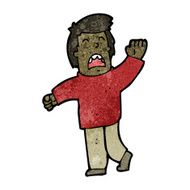 cartoon waving man N100