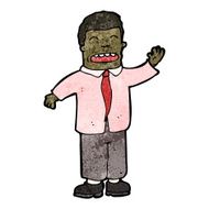 cartoon waving man N101