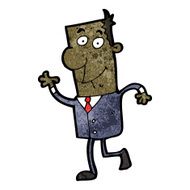 cartoon businessman walking to work N26