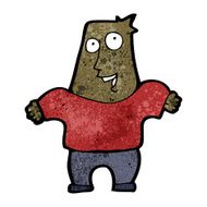 cartoon excited bald man N5