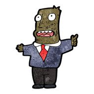 cartoon man explaining his point N2