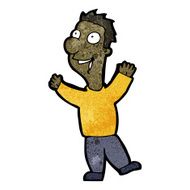 cartoon happy man N732