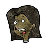 cartoon happy woman&#039;s face N6