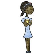 Cartoon Girl With Books N4