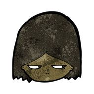 cartoon woman looking sideways N16