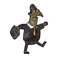 cartoon businessman walking to work N27
