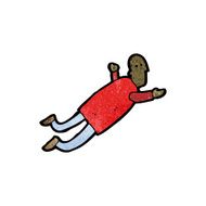 cartoon man flying in dream N9
