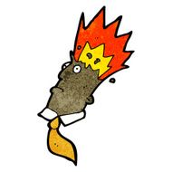 cartoon man with exploding head N19
